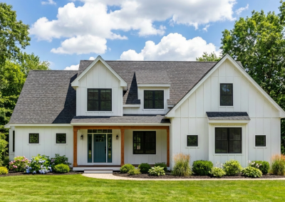 Fairway Elevation Horizontal Daylight Tarkka Homes, Custom Home Builder Hopkinton NH