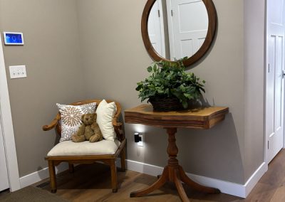 Hilltop Garage Entrance Tarkka Homes, Custom Home Builder Southern NH 12.9.25