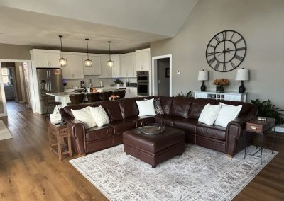 Hilltop Great Room Kitchen Tarkka Homes, Custom Home Builder Southern NH 12.9.25