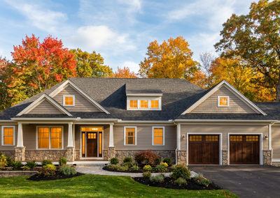Lindsey Elevation Horizontal Autumn Day Tarkka Homes, Custom Home Builder Hopkinton NH