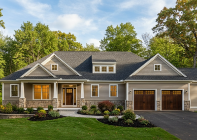 Lindsey Elevation Horizontal Summer Day Tarkka Homes, Custom Home Builder Hopkinton NH